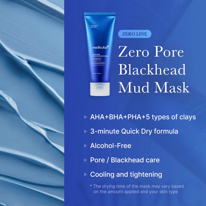 Medicube Zero Pore Blackhead Mud Facial Mask (Blue)
